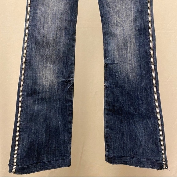 Cowgirl Tuff 3 (26) Dallas Jeans Boot Cut Low Rise Release Hem Western Stretch - Picture 4 of 12